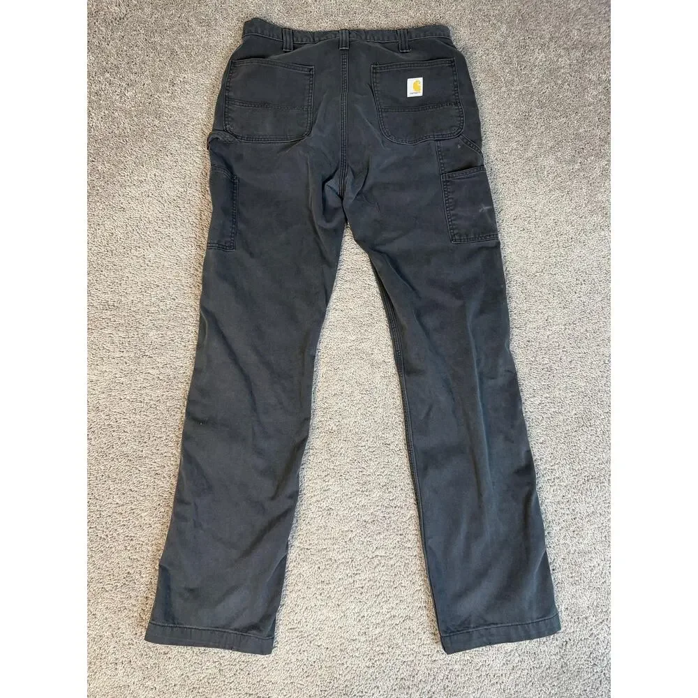 Carhartt Pants Mens 36x36 Black Carpenter Relaxed Fit Pockets Workwear